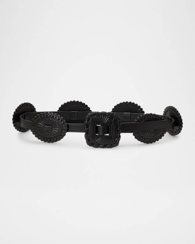 Western Leather Skinny Belt